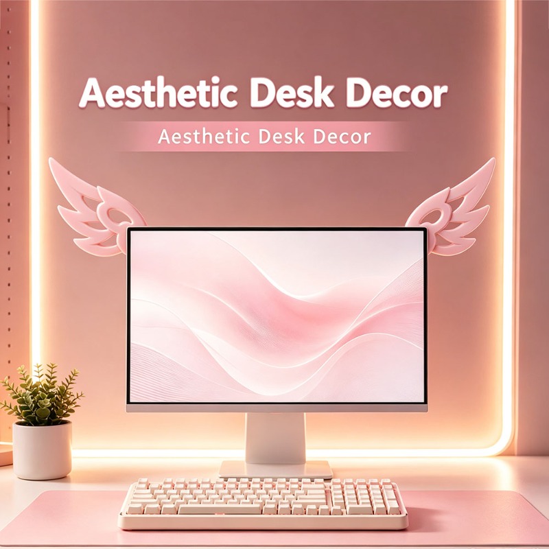 Kawaii 3D Wing Decor for Compu - Kawaii Tech Accessories 评论和价格