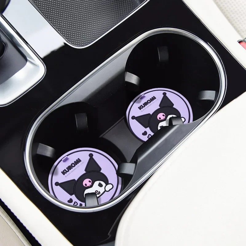 2Pcs Sanrio Kuromi Car Coaster - Kawaii Tech Accessories 评论和价格