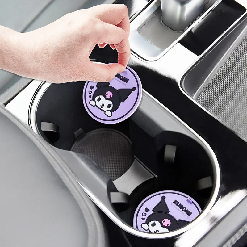 2Pcs Sanrio Kuromi Car Coaster - Kawaii Tech Accessories 评论和价格